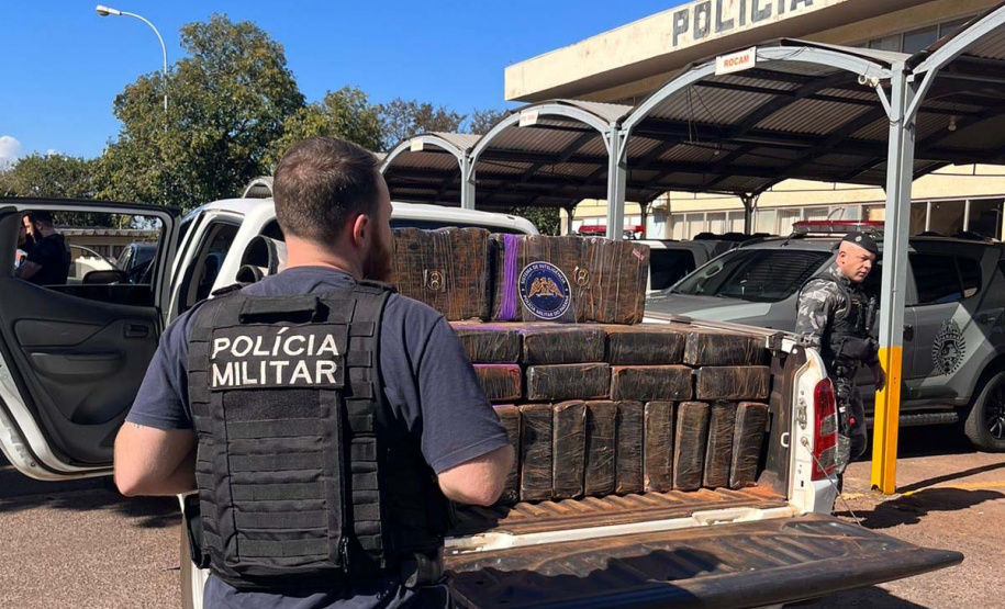 Polícia Militar apreende 1,5 tonelada de droga e munições no Oeste