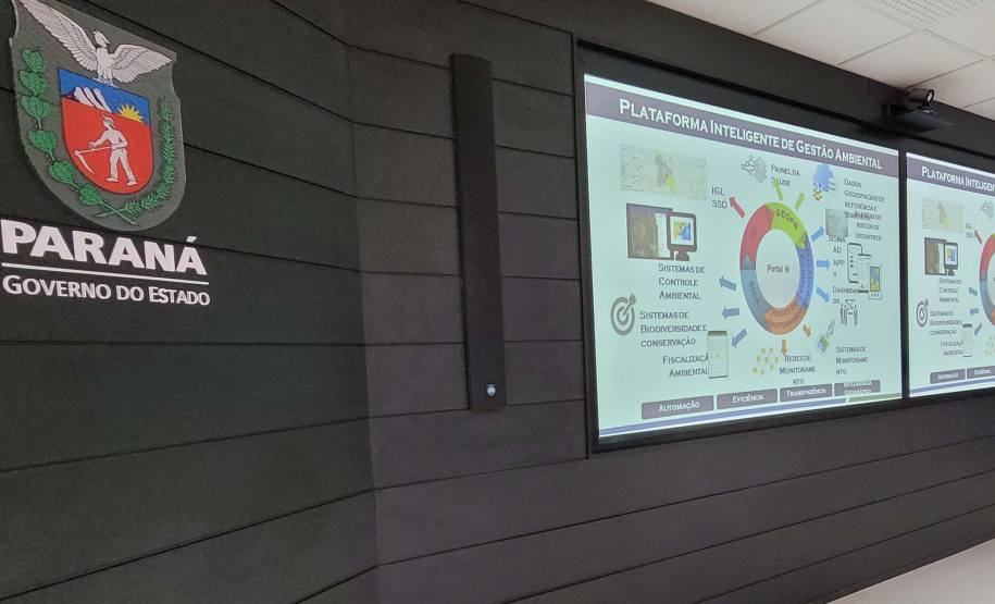 Técnicos do Instituto Água e Terra e do Banco Mundial se reuniram nesta quarta-feira (10) no Palácio das Araucárias para avançar no programa i9 Ambiental.