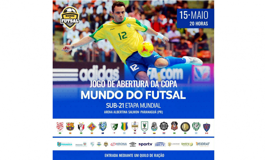 Copa Mundo do Futsal agita a semana em Paranaguá