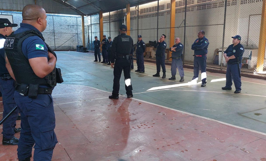 Policiais Penais realizam treinamento teórico e prático para Guardas Patrimoniais de Cascavel