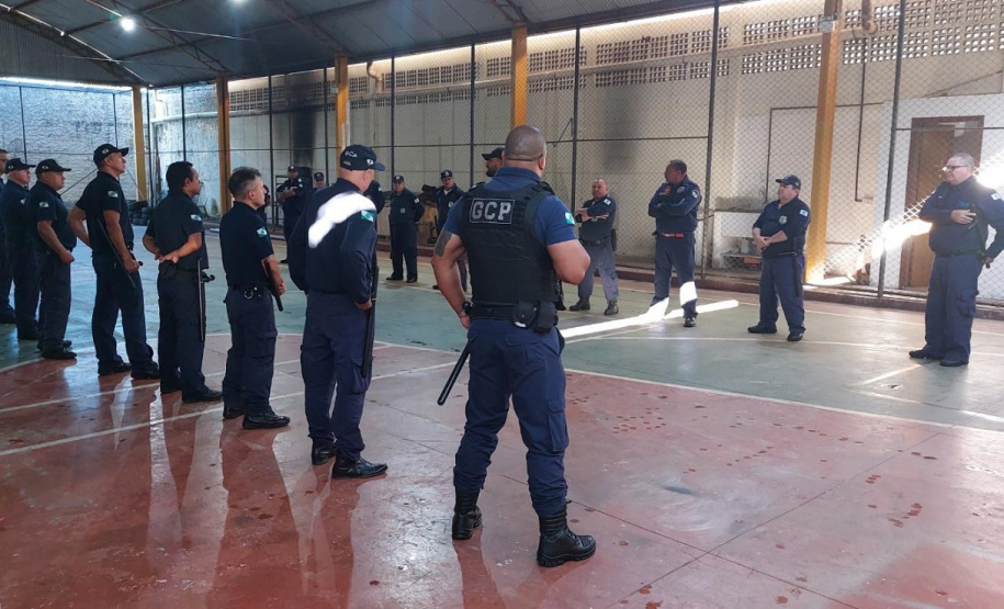 Policiais Penais realizam treinamento teórico e prático para Guardas Patrimoniais de Cascavel
