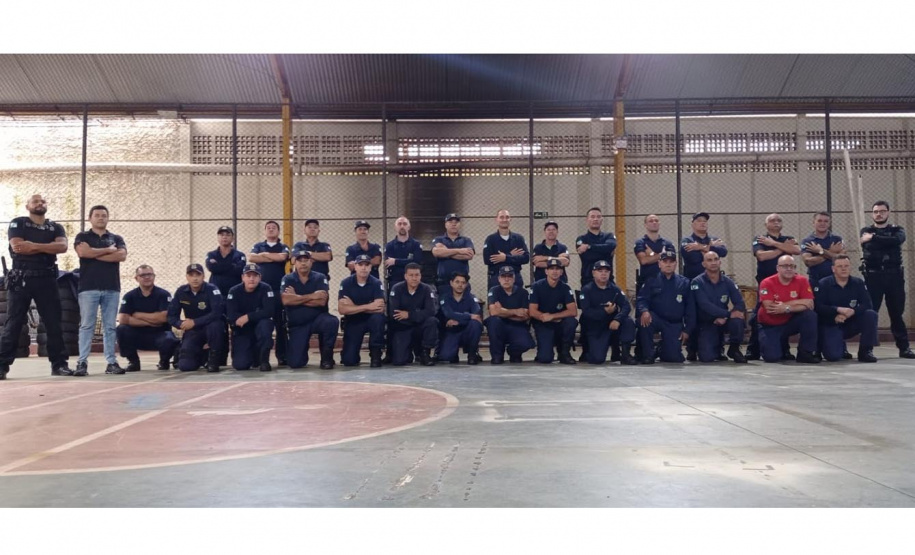 Policiais Penais realizam treinamento teórico e prático para Guardas Patrimoniais de Cascavel