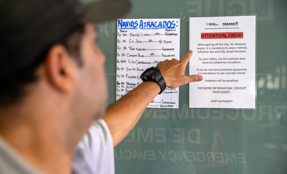 Portos do Paraná intensifica normas de circulação de tripulantes no cais