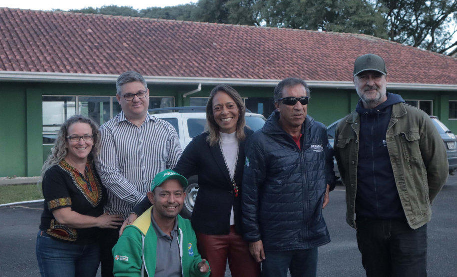 Flávia Arantes do Nascimento, que é uma das filhas de Pelé, visitou nesta sexta-feira (12) as obras de construção das pistas de skate anexas ao Ginásio do Tarumã, em Curitiba.