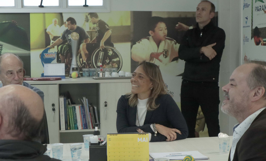 Flávia Arantes do Nascimento, que é uma das filhas de Pelé, visitou nesta sexta-feira (12) as obras de construção das pistas de skate anexas ao Ginásio do Tarumã, em Curitiba.