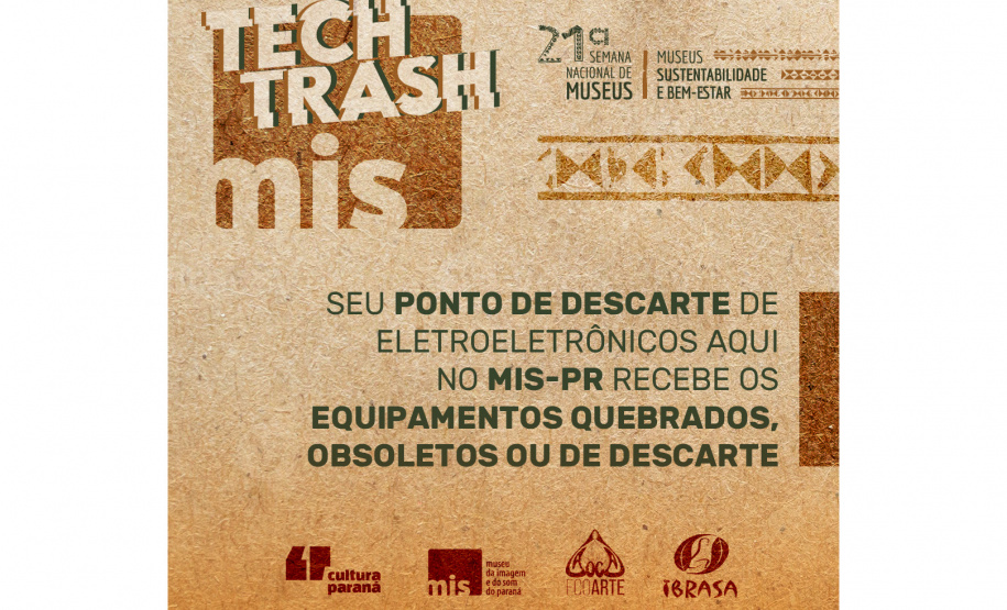 Museu da Imagem e do Som do Paraná implementa a campanha Tech Trash durante a Semana Nacional de Museus