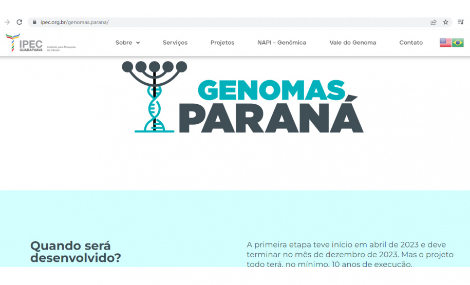 Site Genomas Paraná