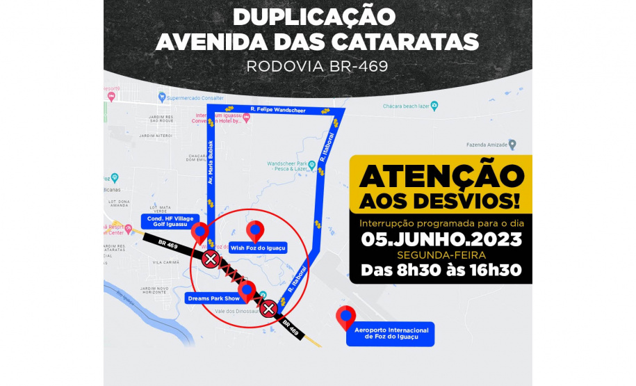 Rodovia das Cataratas terá bloqueio de tráfego na segunda para transporte de grandes vigas