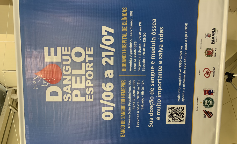 Campanha do Hemepar sensibiliza atletas e incentiva população na doação de sangue