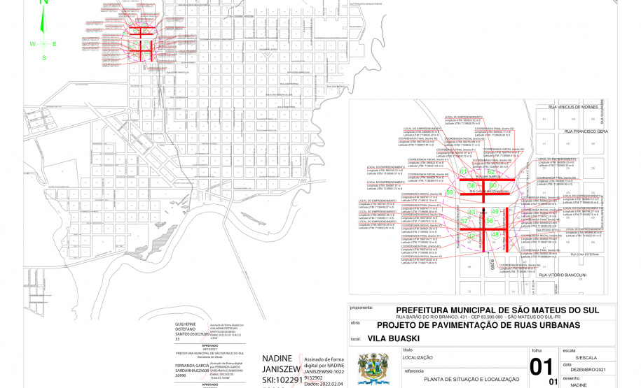 Convênio pavimentação São Mateus do Sul