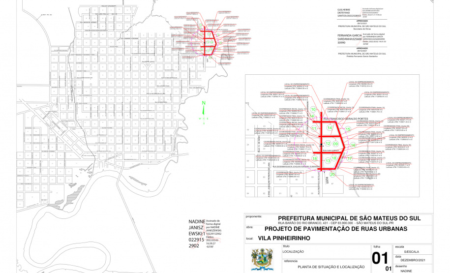 Convênio pavimentação São Mateus do Sul