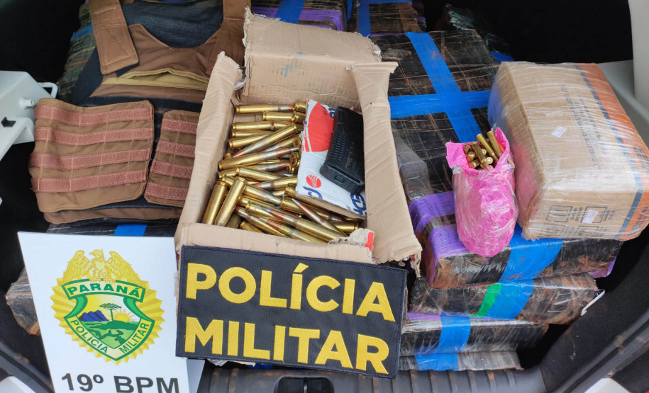 Polícia Militar apreende mais de mil munições de fuzil e 432 quilos de maconha em São José das Palmeiras