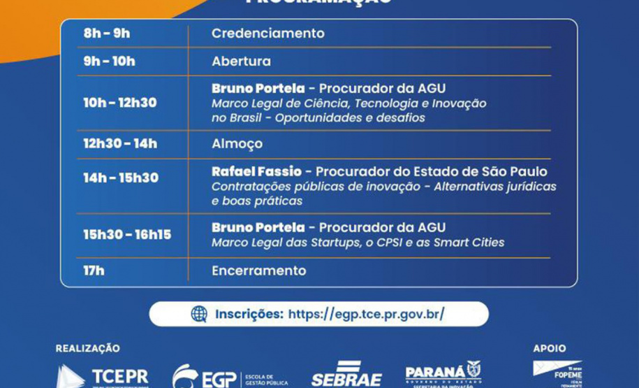 Paraná realiza 1º Seminário Estadual de Contratação de Inovação