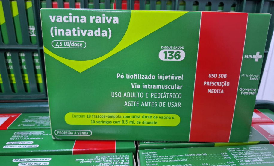 Estado recebe novas doses da vacina antirrábica humana e alerta para os cuidados com a doença