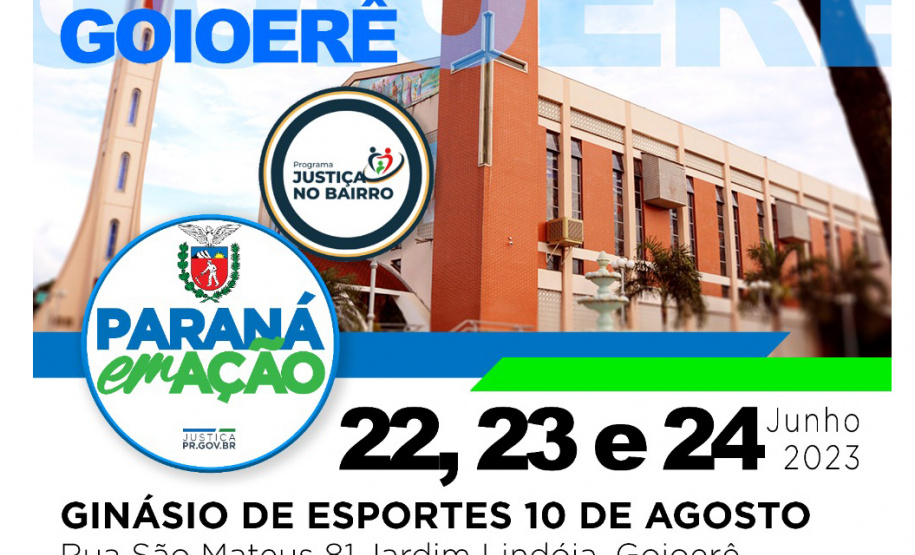Nesta semana, Goioerê recebe as feiras de serviços Paraná em Ação e Justiça no Bairro