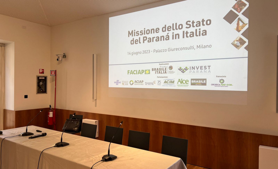 Invest Paraná na sexta missão internacional do ano, à Itália.