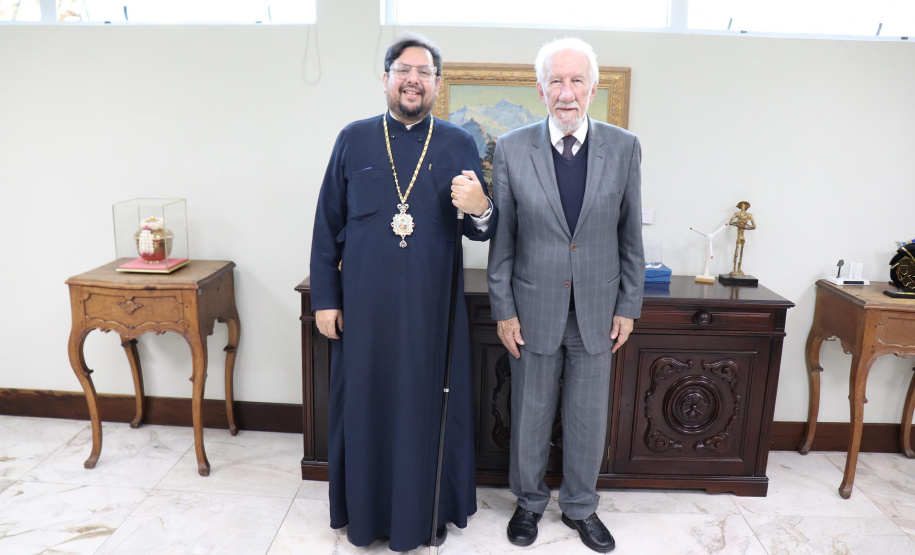 Vice-governador recebe líder da Igreja Ortodoxa grega na América do Sul
