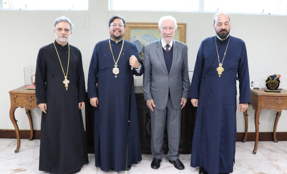 Vice-governador recebe líder da Igreja Ortodoxa grega na América do Sul
