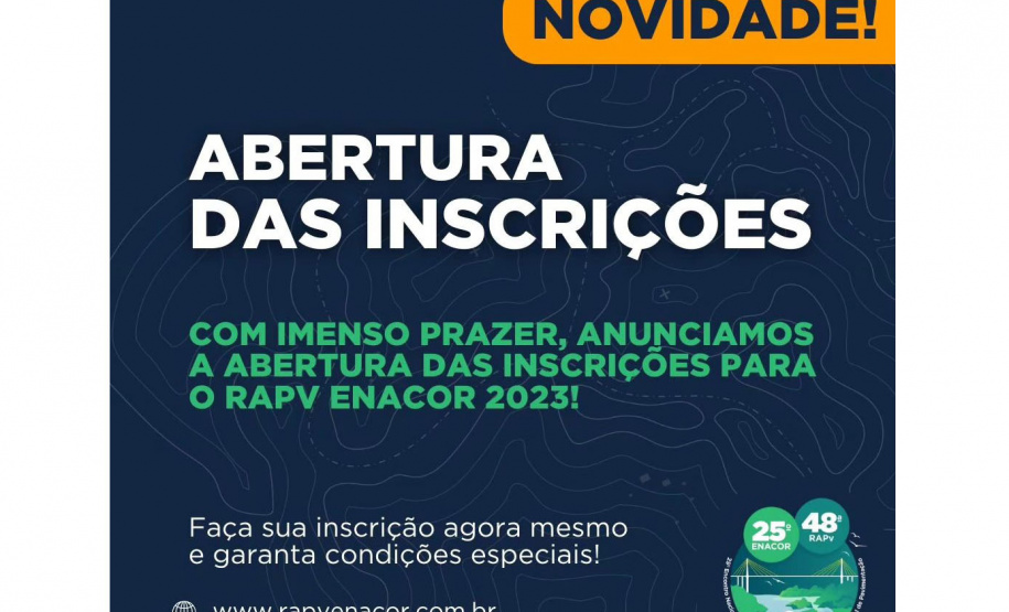 Abertura Enacor/RAPv Começam inscrições para o maior evento de infraestrutura de transportes do país
