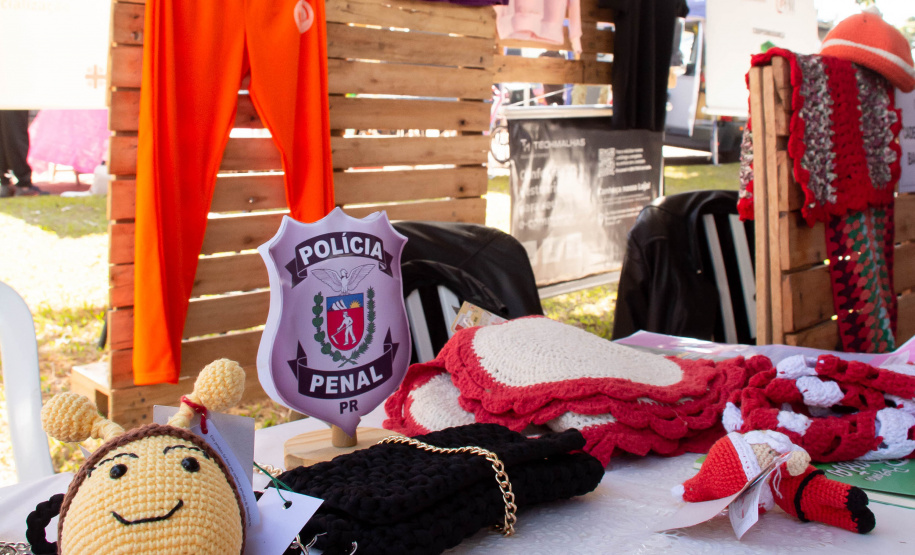 Polícia Penal expõe trabalhos desenvolvidos por apenados de Londrina no programa Paraná em Ação