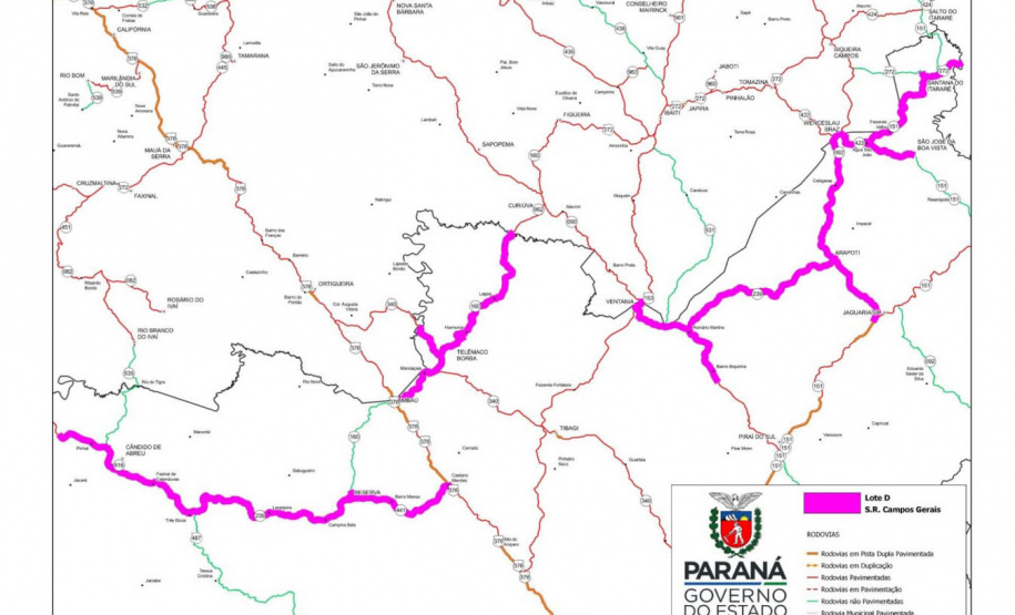 Rodovia entre Wenceslau Braz e Jaguariaíva começa a receber conservação