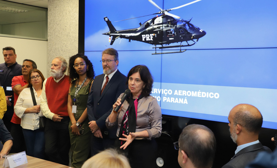 Vice Governador Darci Piana participa de encontro com os parceiros envolvidos na retomada do Serviço Aeromédico da PRF no Paraná - Foto: Ari Dias/AEN