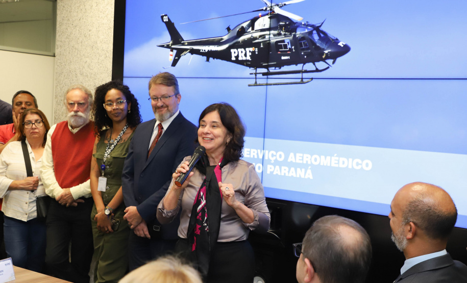 Vice Governador Darci Piana participa de encontro com os parceiros envolvidos na retomada do Serviço Aeromédico da PRF no Paraná - Foto: Ari Dias/AEN
