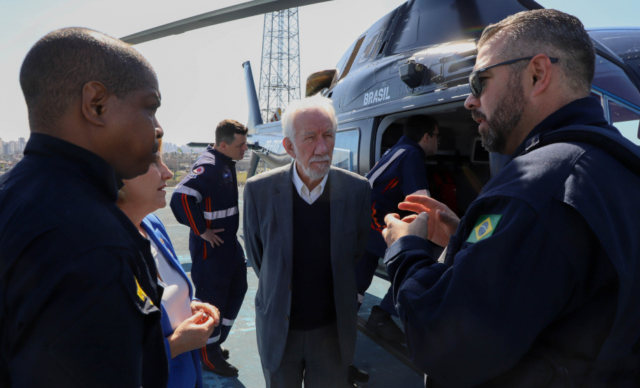 Vice Governador Darci Piana participa de encontro com os parceiros envolvidos na retomada do Serviço Aeromédico da PRF no Paraná - Foto: Ari Dias/AEN
