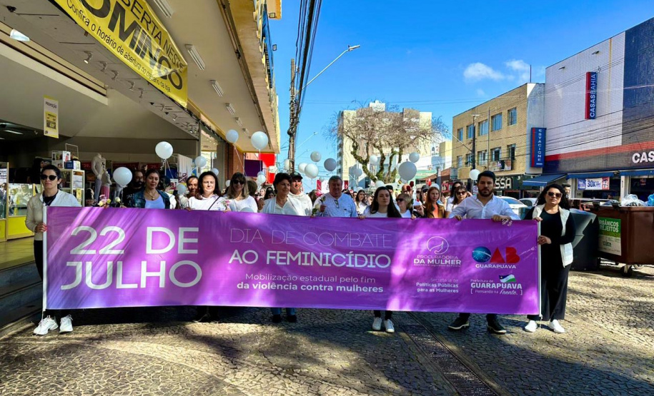GUARAPUAVA - 22 - 07- 2023 - programação da Campanha Paraná Unido no Combate ao Feminicídio