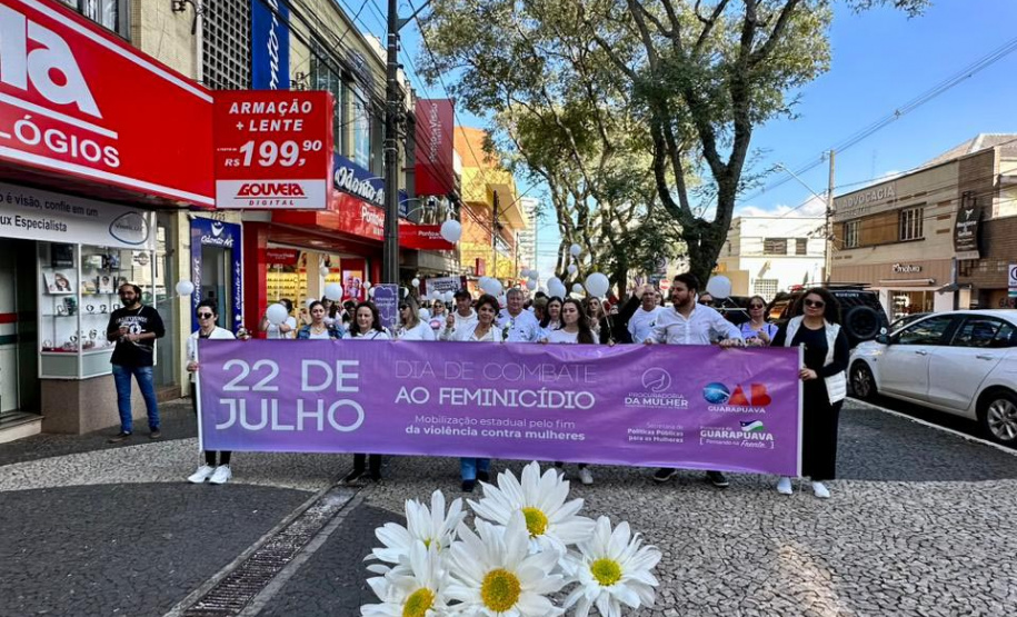 GUARAPUAVA - 22 - 07- 2023 - programação da Campanha Paraná Unido no Combate ao Feminicídio