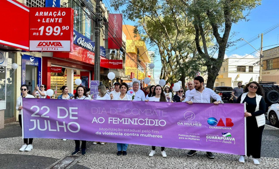 GUARAPUAVA - 22 - 07- 2023 - programação da Campanha Paraná Unido no Combate ao Feminicídio