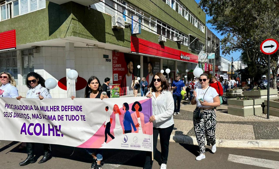 GUARAPUAVA - 22 - 07- 2023 - programação da Campanha Paraná Unido no Combate ao Feminicídio