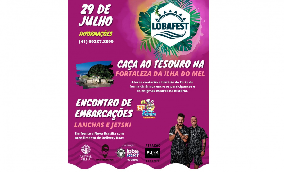 Estado apoia Lobafest 2023, que conta com caça ao tesouro na fortaleza da Ilha do Mel