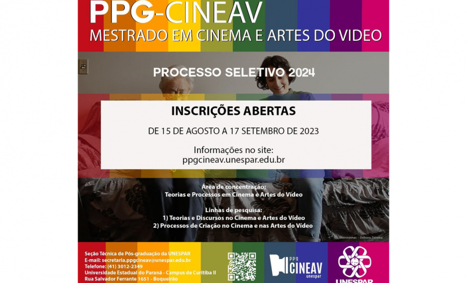 Mestrado em Cinema e Artes do Vídeo abre processo seletivo para turma de 2024