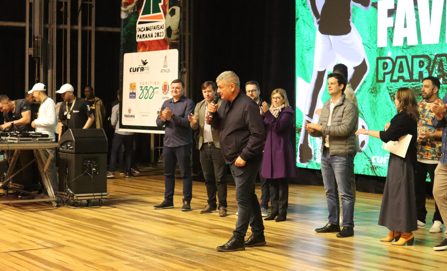cerimônia de lançamento da Taça das Favelas Paraná 2023