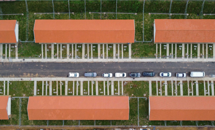 Lapa, 10 de agosto de 2023 - O governo do Paraná realiza na Lapa a entrega de 118 moradias populares, sendo 94 por meio do programa Casa Fácil.