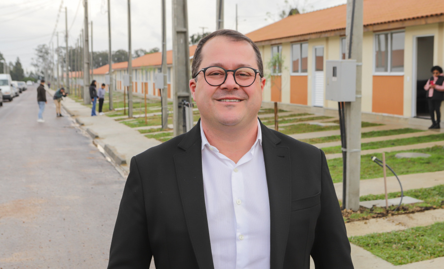 Lapa, 10 de agosto de 2023 - O governo do Paraná realiza na Lapa a entrega de 118 moradias populares, sendo 94 por meio do programa Casa Fácil.