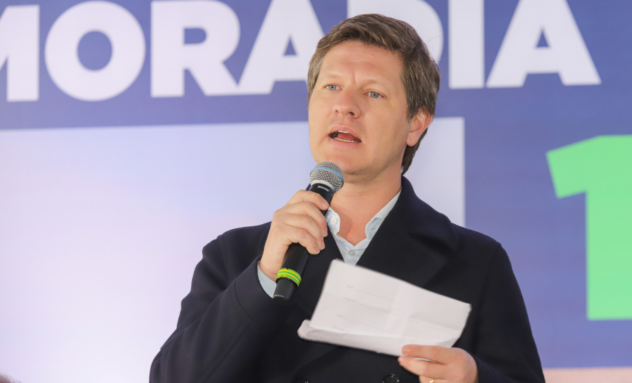 Lapa, 10 de agosto de 2023 - O governo do Paraná realiza na Lapa a entrega de 118 moradias populares, sendo 94 por meio do programa Casa Fácil.