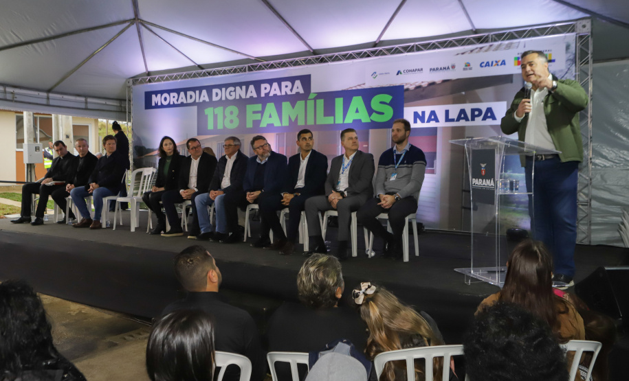 Lapa, 10 de agosto de 2023 - O governo do Paraná realiza na Lapa a entrega de 118 moradias populares, sendo 94 por meio do programa Casa Fácil.