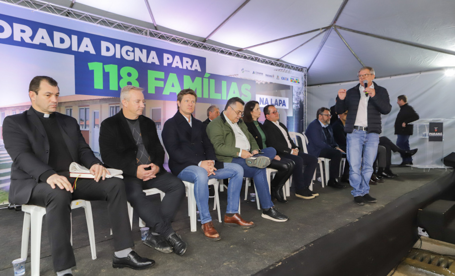 Lapa, 10 de agosto de 2023 - O governo do Paraná realiza na Lapa a entrega de 118 moradias populares, sendo 94 por meio do programa Casa Fácil.