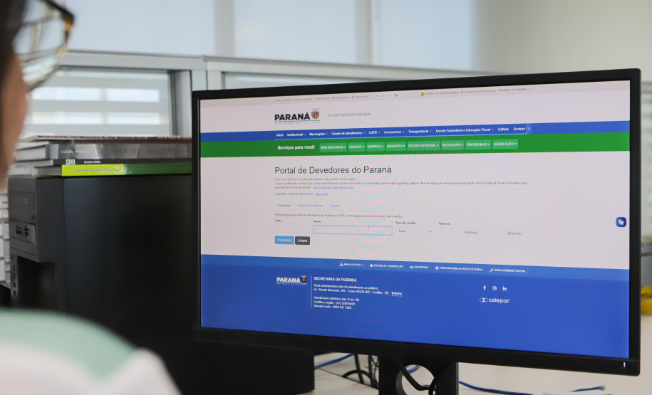 Paraná lança portal para consulta e cobrança de débitos fiscais