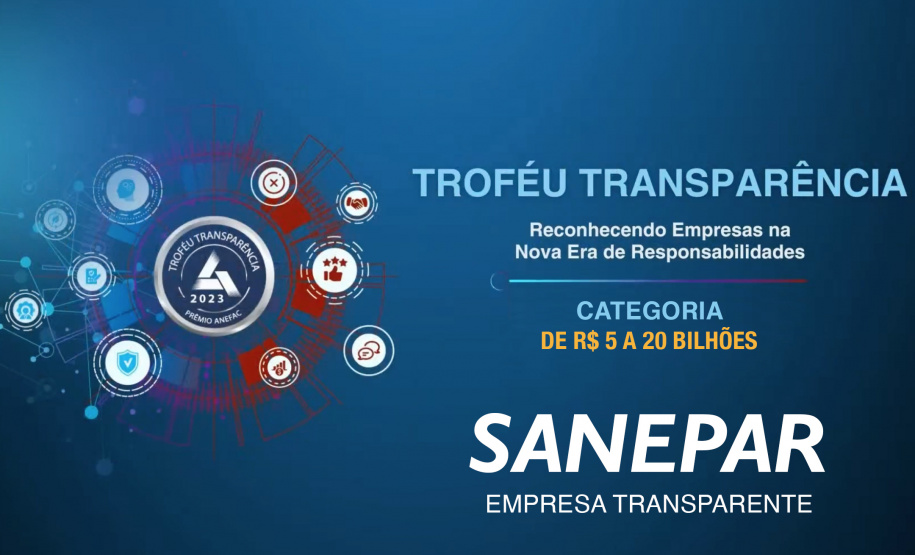 Sanepar conquista Troféu Transparência pela sexta vez consecutiva