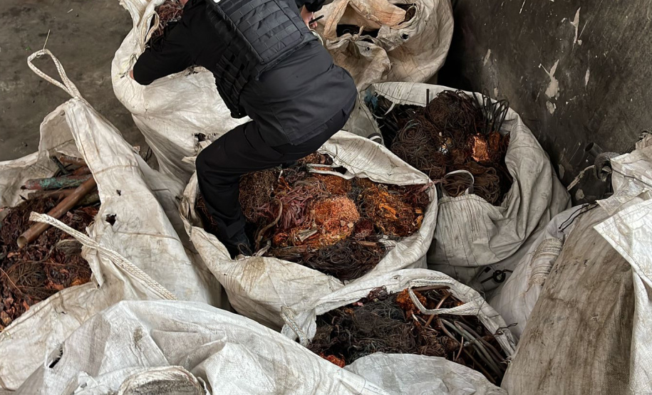 PCPR apreende 10 toneladas de fio de cobre em Pinhais