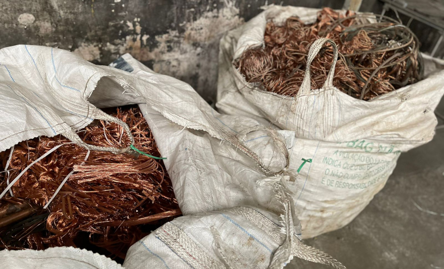 PCPR apreende 10 toneladas de fio de cobre em Pinhais