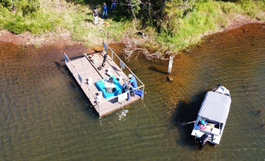 Captação flutuante da Sanepar reforça abastecimento em Saudade do Iguaçu