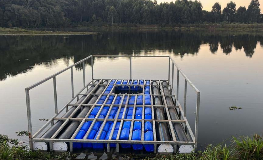 Captação flutuante da Sanepar reforça abastecimento em Saudade do Iguaçu