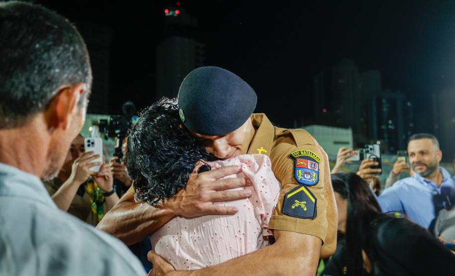 Governador Carlos Massa Ratinho Junior participa da cerimônia que marca a conclusão do treinamento dos novos policiais militares.