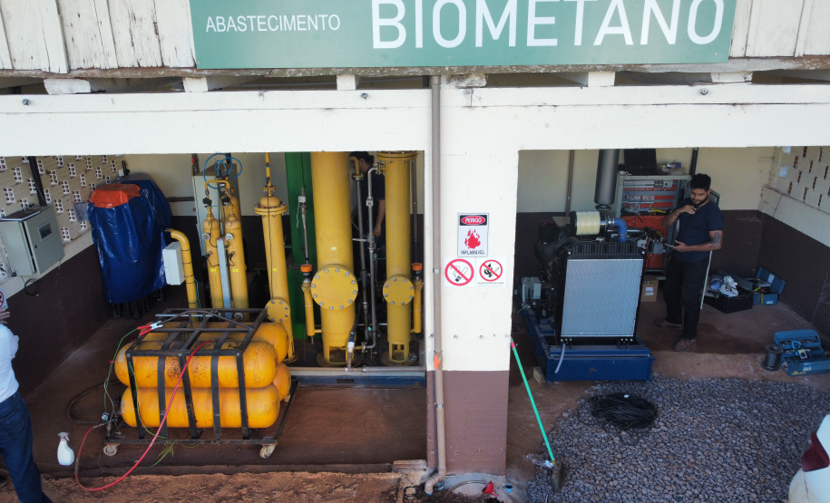 inauguração de mais um sistema para a produção de biogás e biometano, instalado na Granja Angst, em Toledo, no Oeste do Paraná.
