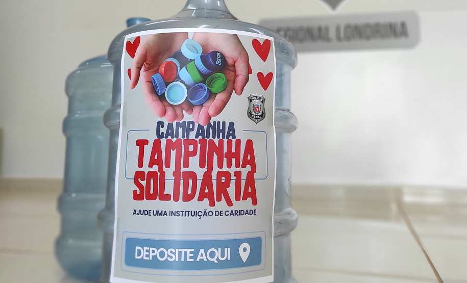 Polícia Penal inicia a campanha ‘Tampinha Solidária’ que beneficiará instituições assistenciais em Londrina