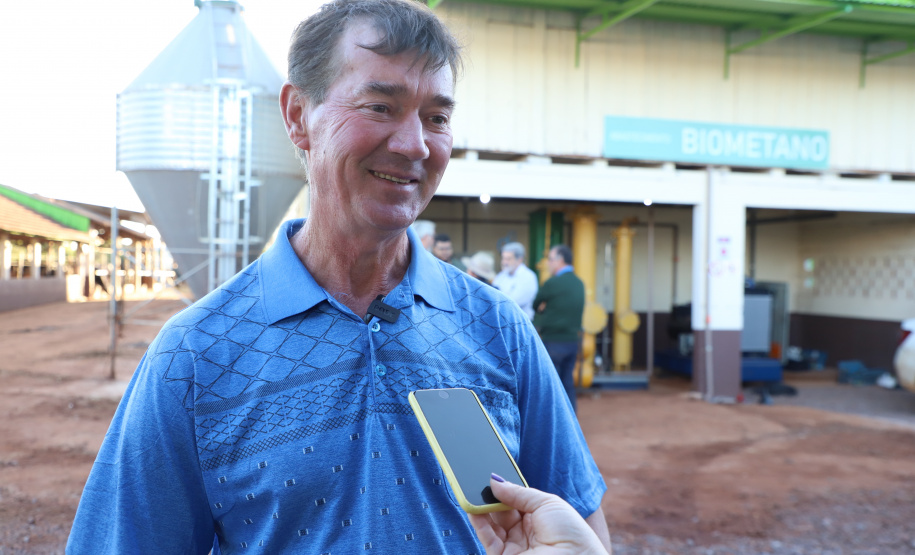 Governador Carlos Massa Ratinho Junior, participa da inauguração de mais um sistema para a produção de biogás e biometano, instalado na Granja Angst, em Toledo, no Oeste do Paraná.